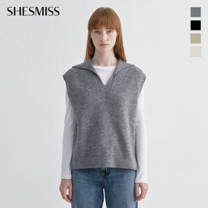 [쉬즈미스] 브이넥 카라 니트 베스트_SSKVTO42030