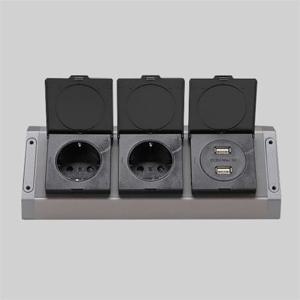 매직 코너 콘센트 코드형 BIB-202 다크그레이 USB포함