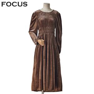 [포커스]스모킹 벨벳 원피스_FW4K7OP0114