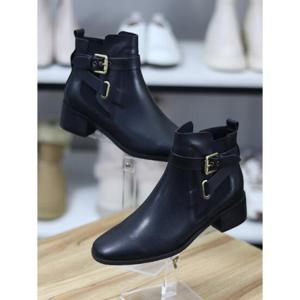 바이로쏘 세이브존06 소가죽 벨티드 밴딩 집업 4.5cm 앵클부츠 (BY)24F12288CG2