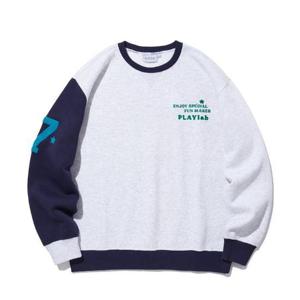 인터크루 HC10 남)소매블럭맨투맨 ITX4TM02P