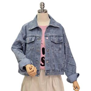 [포커스]소매 진주 데님자켓 (FS5A3JK3046)