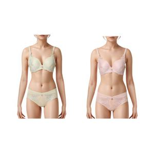 [비비안(언더웨어)]꾸띄르 고급스러운 캐미컬 자수 몰드 브래지어 햄팬티 세트 BR974ABP974AP