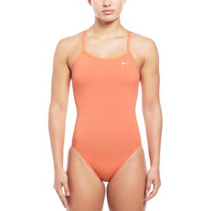 나이키스윔 NESSA017-821 앤서 솔리드 레이서백 자수 앤 하이컷 브라이트 망고 - 여성 수영복