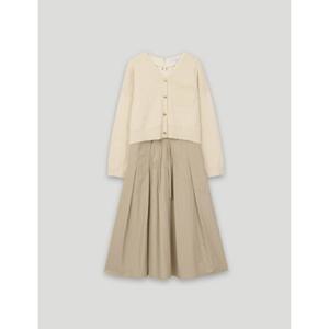 [코데즈컴바인] 니트가디건 우븐원피스 셋업 (CKA-OP503W2)