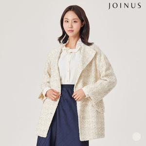 화사 트위드 윙카라 하프 코트_JACS1-WCH100