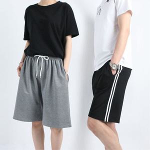 여성 패셔너블 트레이닝 홈웨어 밴딩 5부 스판 반바지