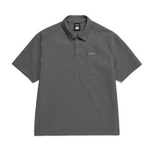 내셔널지오그래픽 N252UPL310 피오토스 우븐 세미오버핏 반팔 카라티 IRON GREY