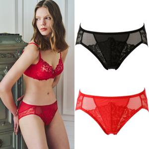 2종택1(90-105)고급스러운 유러피언무드 로즈감각 힙선레이스팬티 DPT0458A