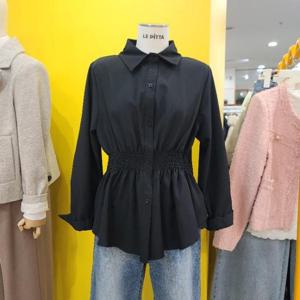 르피타 DP01 허리스모크 블라우스 L251UBL356