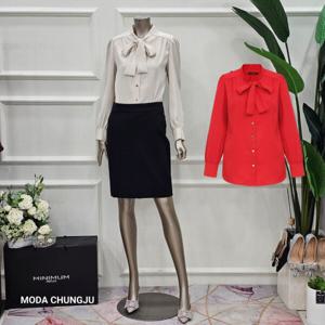 [미니멈]MD 리본 넥 버튼 블라우스 MD MYDGWB0870 M_CJ