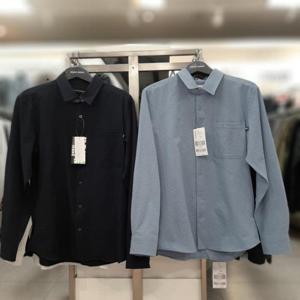 뱅뱅 HC09 남자 시어서커 솔리드 포켓긴팔셔츠 NSL103