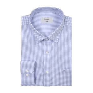 [레노마] RZRSG0-043BU 긴소매 일반핏 스판 윈도우체크 스냅단추