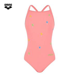 아레나 여성 플러피프렌즈2 A5SL1CO02 COR  (주머니백 증정)  선수 원피스 싱글크로스 스트랩백 실내수영복