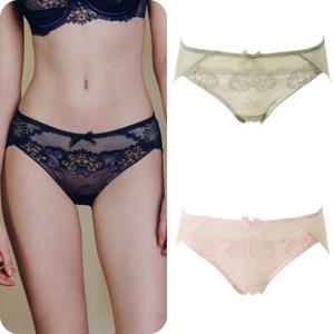 [비너스]오르화 스파클링 캐미컬자수 시스루 노라인 망사팬티 OPT5931S