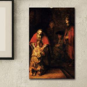 렘브란트 돌아온 탕자 명화 캔버스 액자 35x55cm