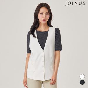 세컨 장식 포인트 린넨 베스트_JACU4-WVT030