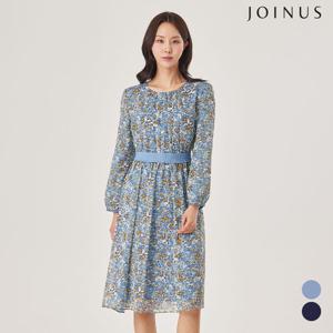 쉬폰 배색 주름 원피스_JACU4-WOP100