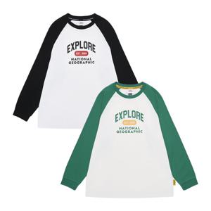 [내셔널지오그래픽키즈]K251UTS920 래글런 긴팔티 2종택 1