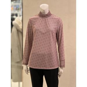 벨리시앙 세이브존01 하이넥 기하학 패턴 블라우스(2color) BL5134