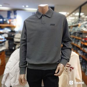 [지프](유니)  카라 넥   맨투맨 긴소매   티셔츠  JQ1TSU812_BP