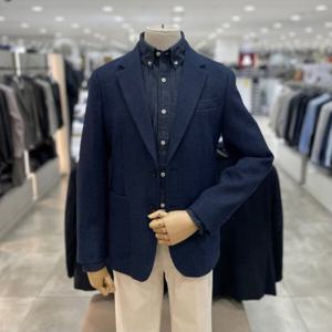 [지오지아]스트레치 아웃포켓 텍스쳐 자켓_AAF1KG1101_NV_DG