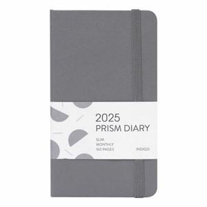 [인디고] 2025 프리즘 슬림 먼슬리 다이어리 (날짜형, 수첩형, 월간)   스틸그레이