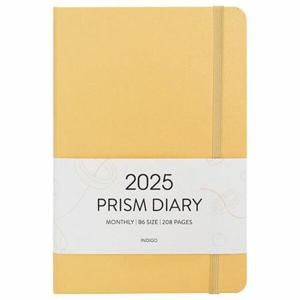 [인디고] 2025 프리즘 B6 먼슬리 다이어리 (날짜형, 32절, 월간)   밀키옐로우