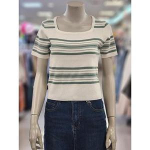 SOUP 세이브존07 스퀘어넥 반팔 니트 OB4SKR1