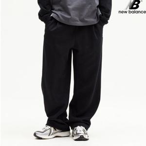 뉴발란스 NBMLE11023-BK 에센셜 원턱 와이드 팬츠 남녀공용 트레이닝 긴바지