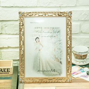 액자 주물상장 골드 사진액자