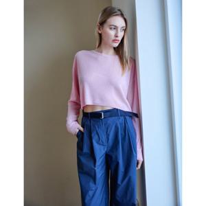 [코데즈컴바인] 크루넥 크랍 시스루 풀오버 (CKB-PU512W4)