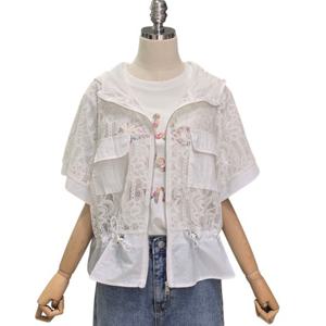 [포커스]시스루 반팔 집업 점퍼 (FM5D3JP3216)