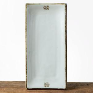 이천도자기 희고백자 직사각 구이접시 소 21.8cm 요리접시 도자기접시 도자기그릇 직사각접시 사각접시 생