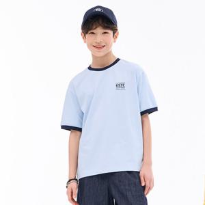 [오션스카이] 남아 링거 그래픽 반팔 티셔츠-EBJB5830D0D