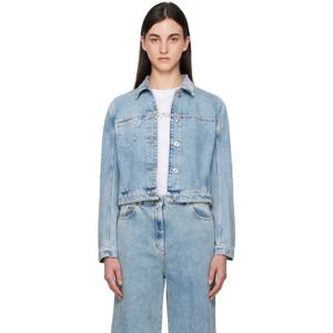 랑방 청자켓 블루 코튼 데님 재킷 251254F060000