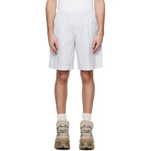 베트멍 반바지 화이트   블루 핀스트라이프 쇼츠 251669M193011