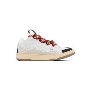 랑방 스니커즈 화이트 커브 가죽 스니커즈 251254M237022