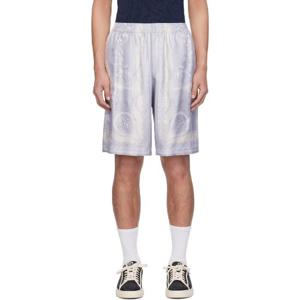 베르사체 반바지 그레이 라 쿠페 데 디유 실크 쇼츠 251404M193003