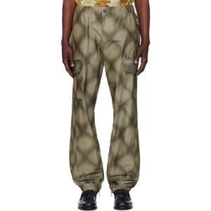 드리스반노튼 카고팬츠 그레이 체크 카고 팬츠 251358M188023