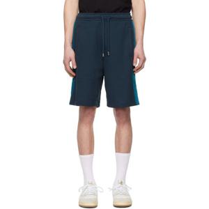 랑방 반바지 블루 커브 사이드 쇼츠 251254M193000