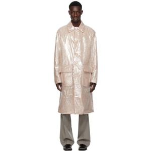 드리스반노튼 코트 베이지 루즈 핏 맥 코트 251358M176037