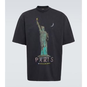 발렌시아가 Paris Liberty 코튼 저지 티셔츠 P00948308