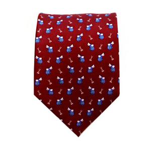 젠틀안트 와인마구 가위패턴 실크넥타이CT-137