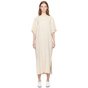 토템 원피스 베이지 루즈 튜닉 미디 드레스 241771F054005