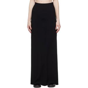 AMI Paris 롱스커트 블랙 바이어스 컷 맥시 스커트 241482F093005