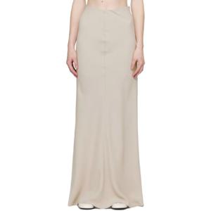 AMI Paris 롱스커트 베이지 바이어스 컷 맥시 스커트 241482F093004