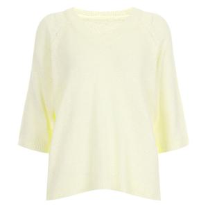 [샵앤][샵앤] 여성 V넥 반팔 니트 티셔츠FRB-WKN-20611-아이보리