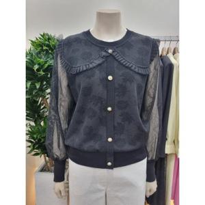 아니베F 세이브존06 시스루소매 라운드레이스니트티 A42KPO5J70