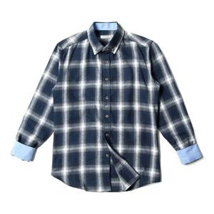 남자 기모 카라셔츠 체크무늬 남방 겨울 캠퍼스 패션